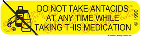 Auxiliary Label - Do Not Take Antacids (1,000 Labels)