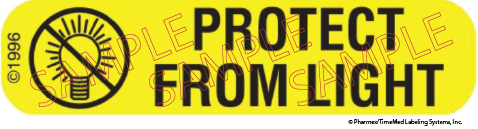 Auxiliary Label - Protect From Light (1,000 Labels)