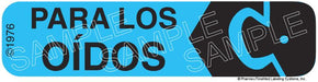 Auxiliary Label - Para Los Oidos (1,000 Labels)