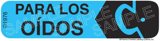 Auxiliary Label - Para Los Oidos (1,000 Labels)