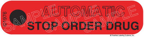 Auxiliary Label - Automatic Stop Order Drug (1,000 Labels)