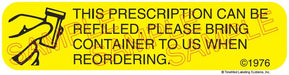 Auxiliary Label - Prescription Can be Refilled (1,000 Labels)