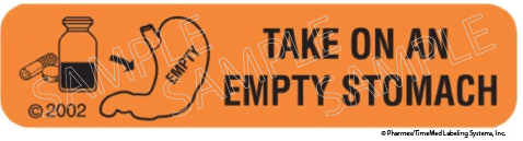 Auxiliary Label - Take on an Empty Stomach (1,000 Labels)