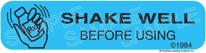 Auxiliary Label - Shake Well Before Using (1,000 Labels)