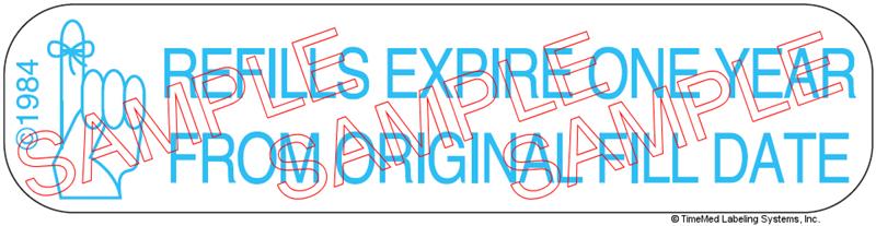 Auxiliary Label - Refills Expire One Year (1,000 Labels)