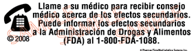 Auxiliary Label - Llame a su medico para recibir (1,000 Labels)