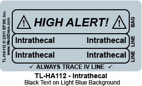 Line Tracing Label - Intrathecal - TL-HA112 (1,000 Labels)