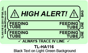 Line Tracing Label - FEEDING TUBE - TL-HA116 (1,000 Labels)