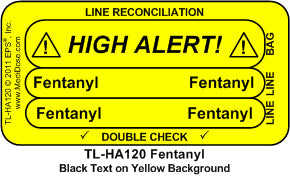 Line Tracing Label - Fentanyl - TL-HA120 (1,000 Labels)