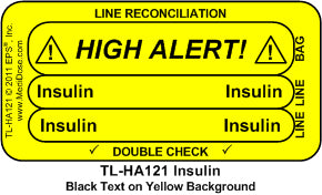 Line Tracing Label - Insulin - TL-HA121 (1,000 Labels)