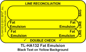 Line Tracing Label - Fat Emulsion - TL-HA132 (1,000 Labels)