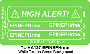 Line Tracing Label - EPINEPHrine - TL-HA137 (1,000 Labels)