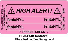 Line Tracing Label - fentaNYL  - TL-HA143 (1,000 Labels)