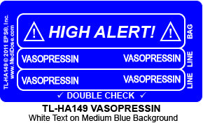 Line Tracing Label - VASOPRESSIN  - TL-HA149 (1,000 Labels)