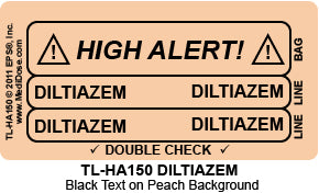Line Tracing Label - DILTIAZEM  - TL-HA150 (1,000 Labels)