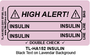 Line Tracing Label - INSULIN - TL-HA152 (1,000 Labels)