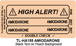 Line Tracing Label - AMIODARONE  - TL-HA155 (1,000 Labels)