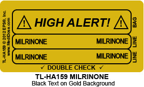 Line Tracing Label - MILRINONE - TL-HA159 (1,000 Labels)