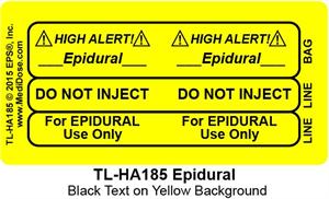 Line Tracing Label - Epidural - TL-HA185 (1,000 Labels)