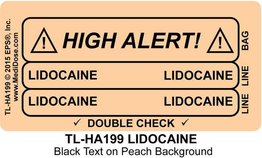 Line Tracing Label - LIDOCAINE  - TL-HA199 (1,000 Labels)