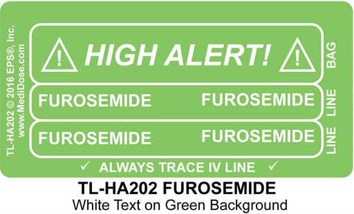 Line Tracing Label - FUROSEMIDE - TL-HA202(1,000 Labels)