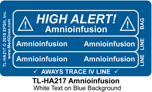 Line Tracing Label - Amnioinfusion - TL-HA217 (1,000 Labels)
