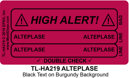 Line Tracing Label - ALTEPLASE - TL-HA219 (1,000 Labels)