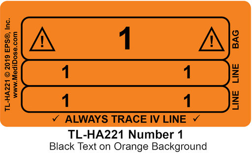 Line Tracing Label - Number 1  - TL-HA221 (1,000 Labels)