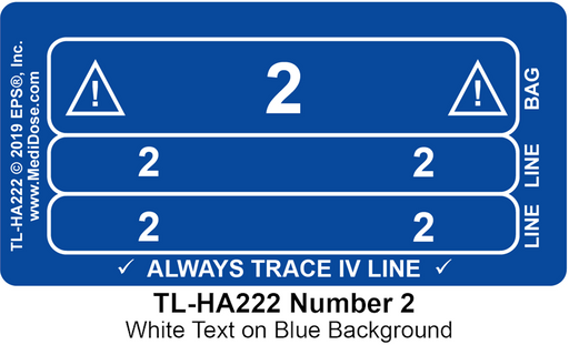 Line Tracing Label - Number 2 - TL-HA222 (1,000 Labels)