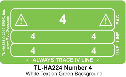 Line Tracing Label - Number 4  - TL-HA224 (1,000 Labels)