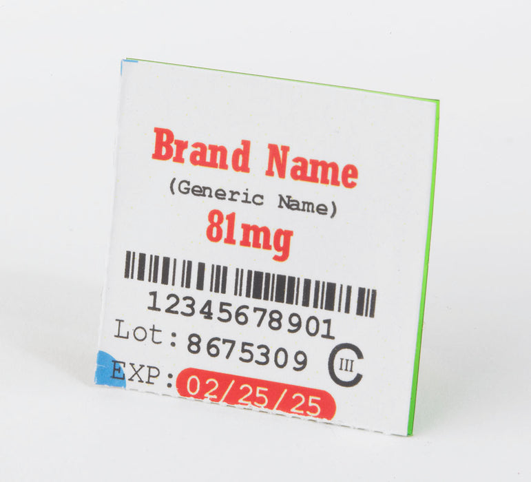 Medi-Cup Blisters MD405 - Circular Standard 3/8" Green NultraViolet 12 Month BUD (1,000 Doses)